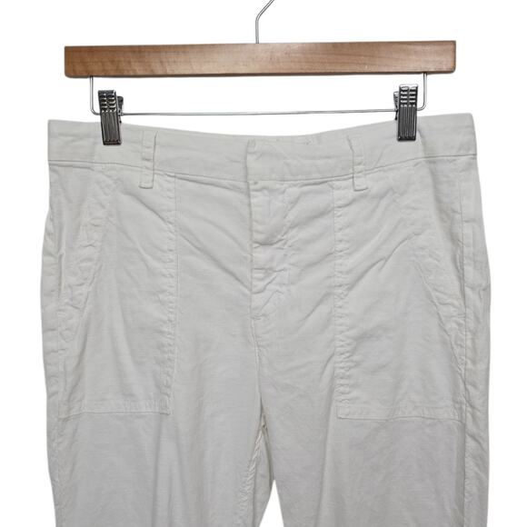 Frank & Eileen Womens Size 4 Cotton Blend‎ Hook & Eye Jogger Tapered Pants White - Picture 8 of 10